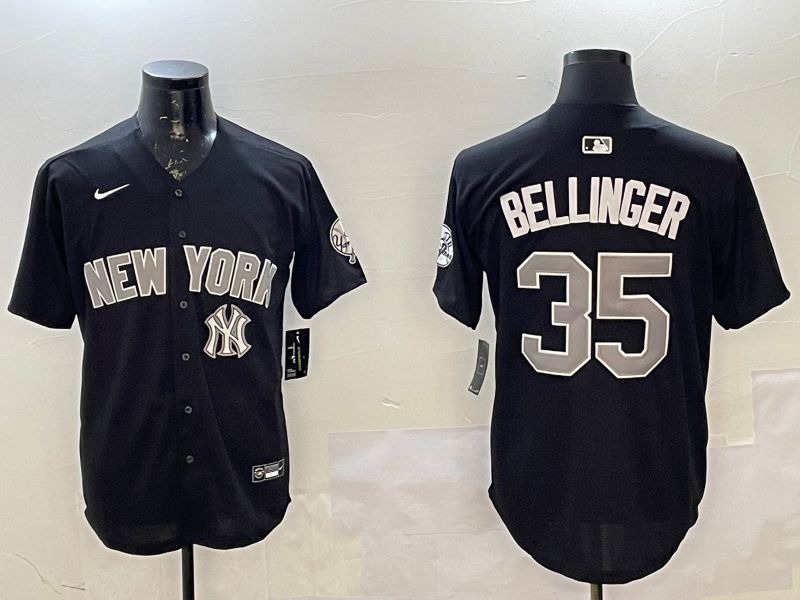 Men New York Yankees #35 Bellinger Black Game 2025 Nike MLB Jersey style 02253